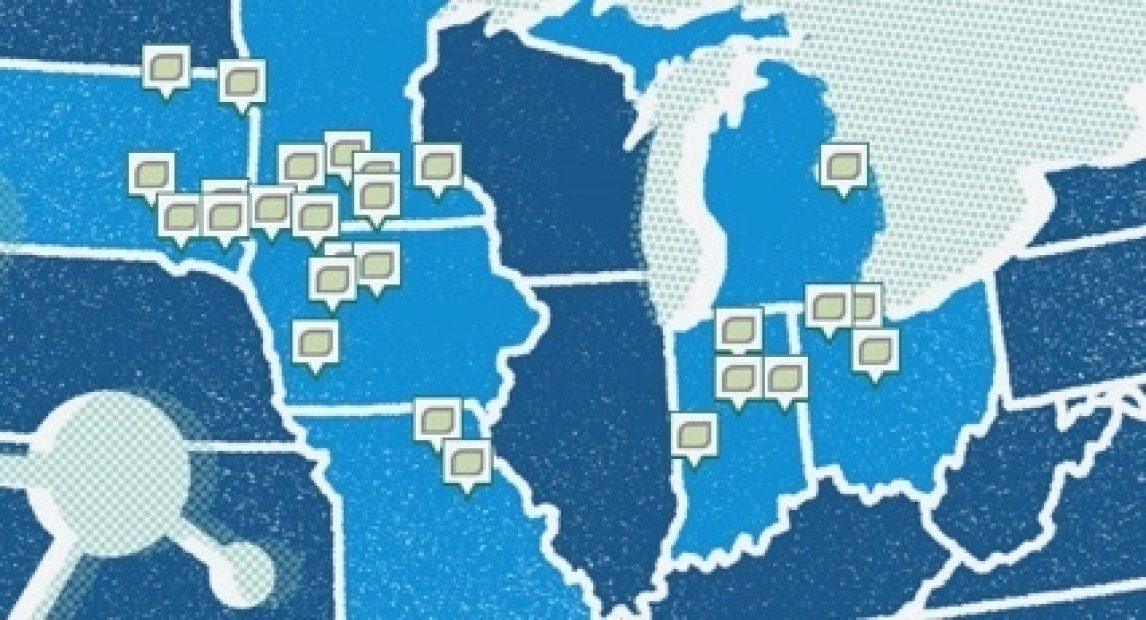 Map of poet locations